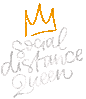 clairehammonddesign queen crown lettering coronavirus Sticker