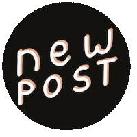 Black And White New Post Sticker