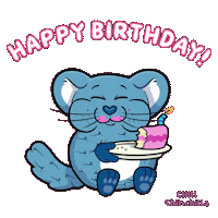 Happy Birthday Eating Sticker by VeeFriends