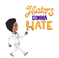 walking hating Sticker by Dr. Donna Thomas Rodgers