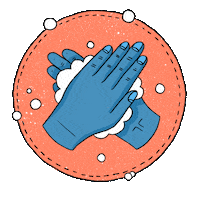 clairejoines corona hands virus safety Sticker