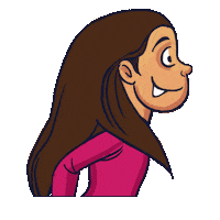 Girl Looking Sticker by Creative Hatti