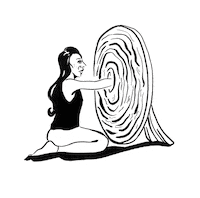 siddhikapse girl self blackandwhite illusion Sticker
