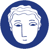 damoiseau_clement head portrait spinning around damoiseau Sticker