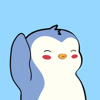 pudgypenguins hello hi bye wave GIF