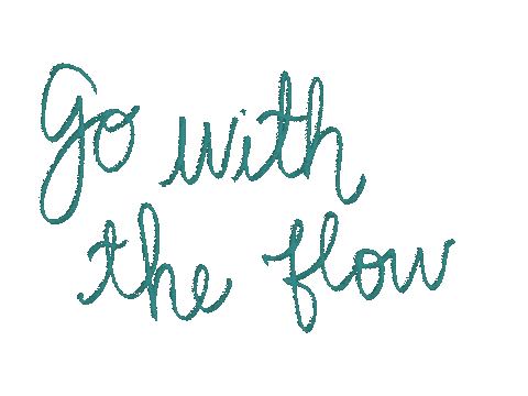 Go With The Flow Words Sticker