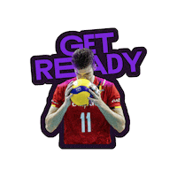 Happy Get Ready Sticker by Volleyball World