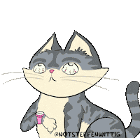 Wake Up Cat Sticker