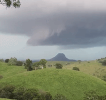 Lightning Bolt Strikes Near Mount Cooroora