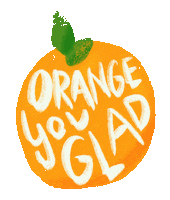 Happy Orange Sticker