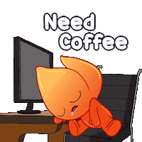 Tired Coffee Time Sticker by Playember