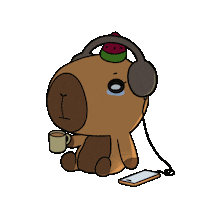 CapyEra music sad crying depression Sticker