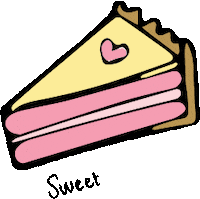 heart cake Sticker