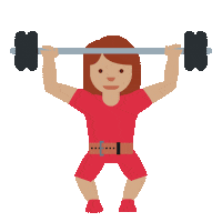 emojivid woman emoji lifting weights Sticker
