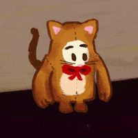Fransen cat kitty plushie chest bump GIF