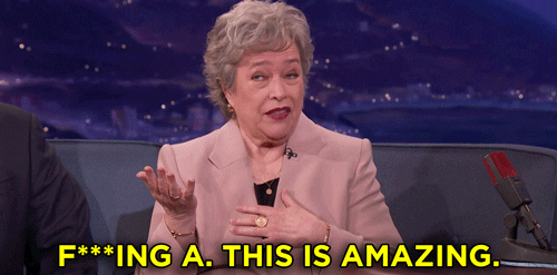 teamcoco giphyupload kathy bates this is amazing GIF