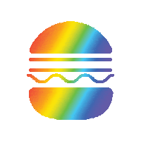 Rainbow Wow Sticker by officialwowburger