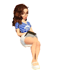 Sit Sticker by Bel Diniz