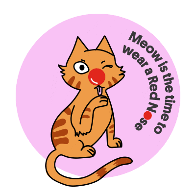 Red Nose Day Cat Sticker by Red Nose Australia