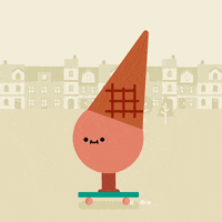 Skating Ice Cream GIF by Alberto Pozo