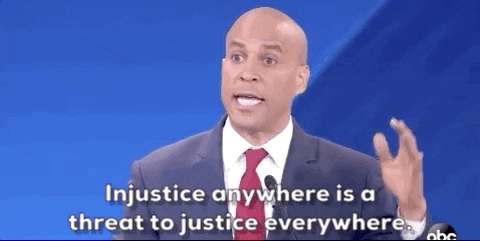 Democratic Debate Injustice Anywhere Is A Threat To Justice Everywhere GIF by GIPHY News