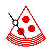 quattroquarti pizza slice pizzeria metronome Sticker