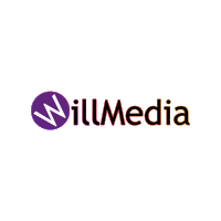 WillMedia logo neon willmedia Sticker