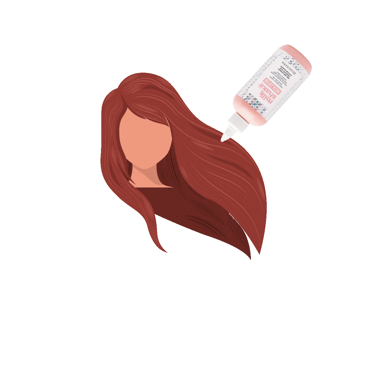 Milk Shake Hair Sticker by Peloko