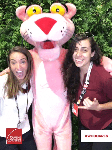 mammothparty giphyupload boomerang pink panther event marketing GIF