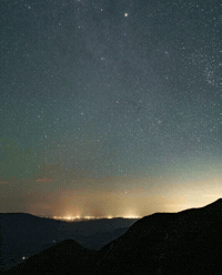 Shadowed_Earth nature space stars forest GIF