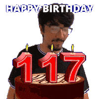 117 Birthday Sticker
