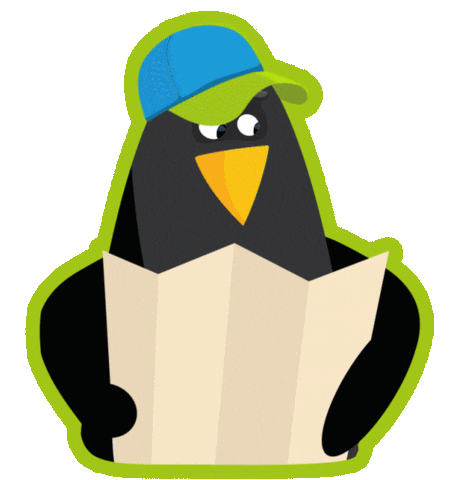 Penguin Reading Sticker by Grupa Pingwina