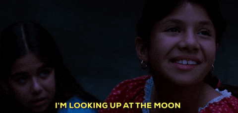giphyupload selena selena movie im looking up at the moon GIF