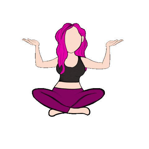 McClatchieVirtual fitness woman yoga meditation Sticker
