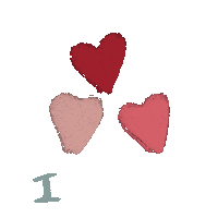 In Love Hearts Sticker
