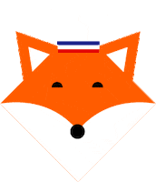 Carres-Futes fox wink vegan renard Sticker