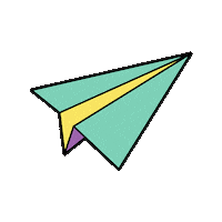 Flying Paper Airplane Sticker