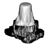 Pulsating Black And White Sticker by Vince Mckelvie
