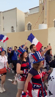 France Fans Parade Down Doha Street Ahead of World Cup Game