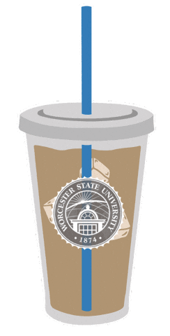 Coffee Wsu Sticker by Worcester State University