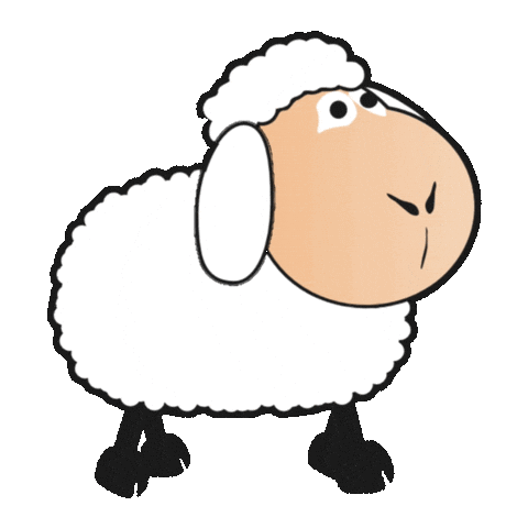 Dewildakker giphyupload sheep wol schaap Sticker