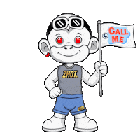 Call Me Party Sticker by Zhot