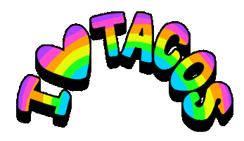Mexican Food Rainbow Sticker by megan lockhart