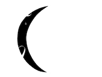 Moon Half Sticker