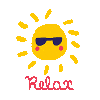 elexmedia cool sun relax sunglasses Sticker