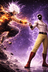 Garou Saitama Vs Goku GIF