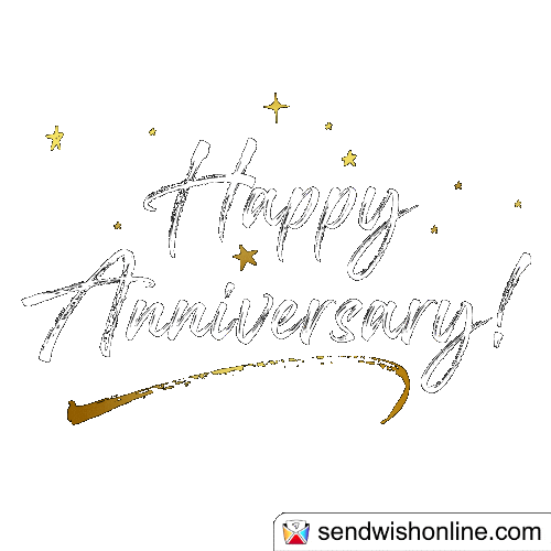 Celebrate Happy Anniversary Sticker by sendwishonline.com