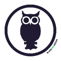 Black_Owl_Design design flash owl colour Sticker