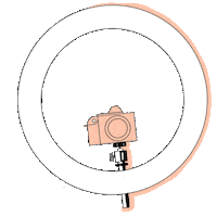 spectrumaurora cute light camera ring Sticker