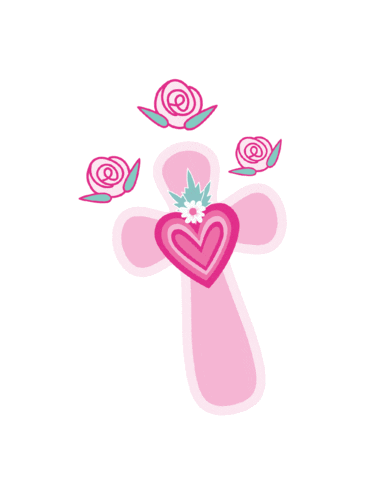 Rosa Cruz Sticker by SalveRegina
